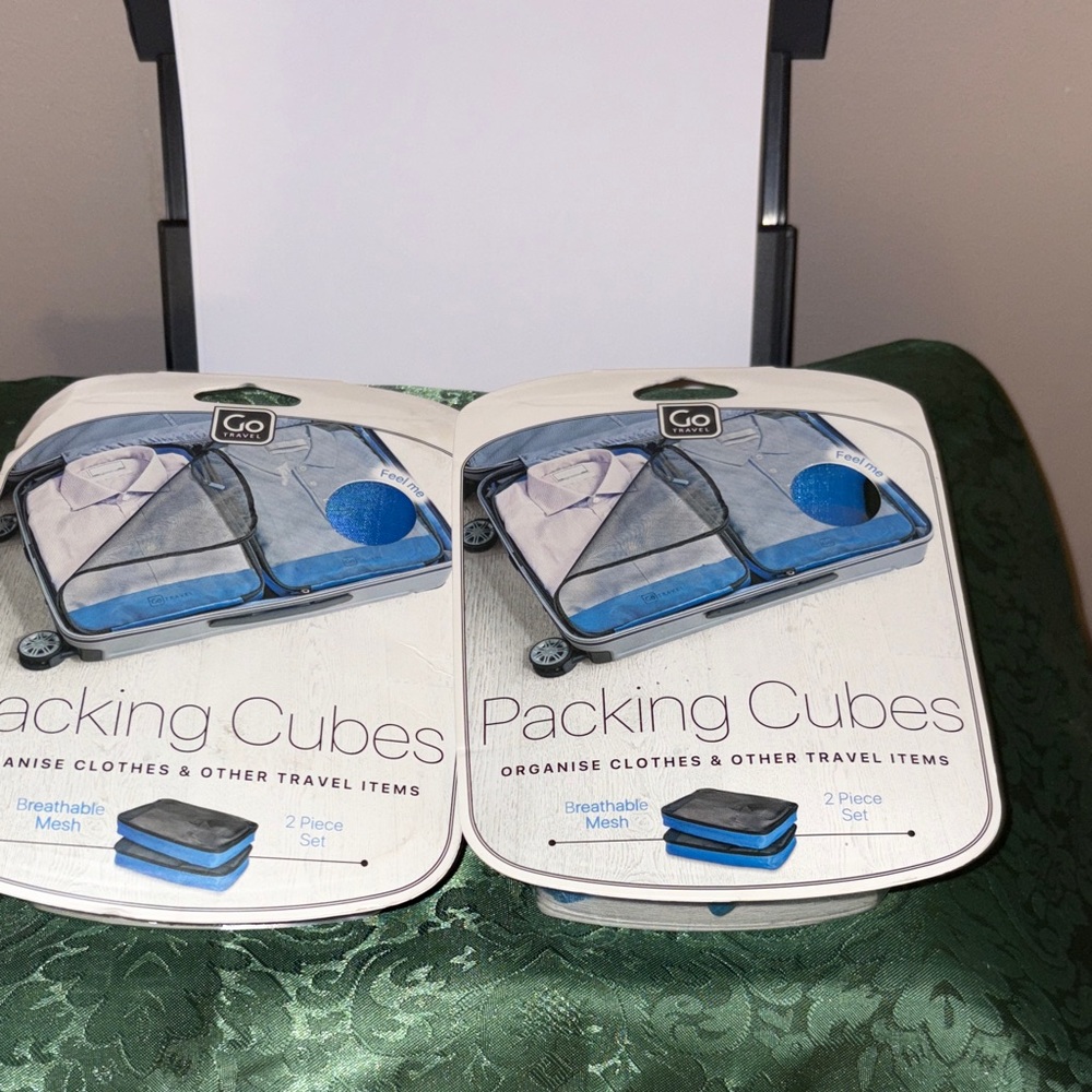 (2) Go Travel Twin Packing Mesh Zipper Cubes 2 Per Pack NSIP